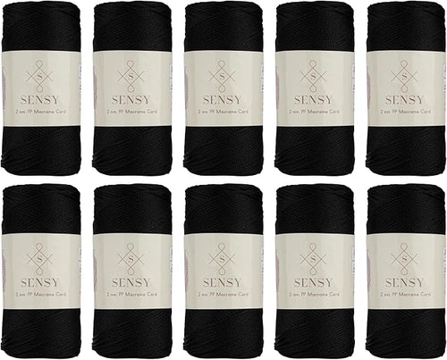 10 Skeins of Sensy Premium 2mm 251 Yards Polyester Rope 100% Polypropylene Cord by SSENSY