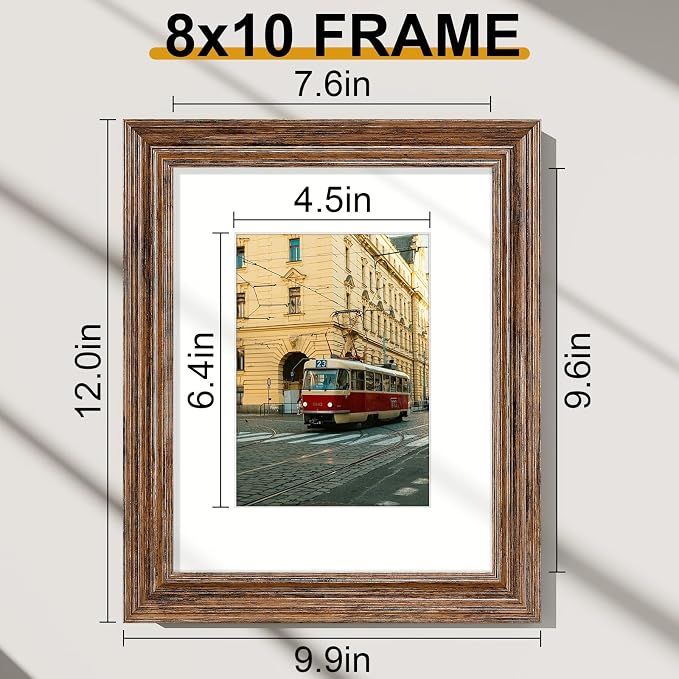 Vittanly 8x10 Picture Frames Set of 2, Ornate Vintage Photo Frame - Image 2