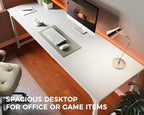 Huuger Computer Desk, 80 Inch Office Desk, Gaming Desk - Image 5