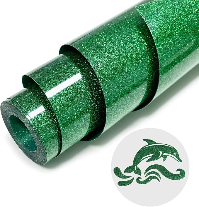 Green Glitter HTV Heat Transfer Vinyl by WRTUUED