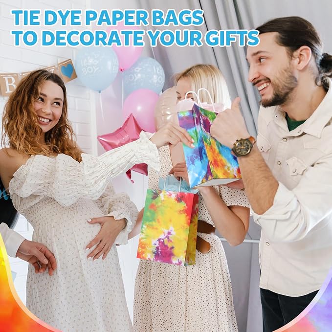 Gaillty 24 Pcs Tie Dye Party Favor Bags Camouflage Goodie Gift Bags - Image 5