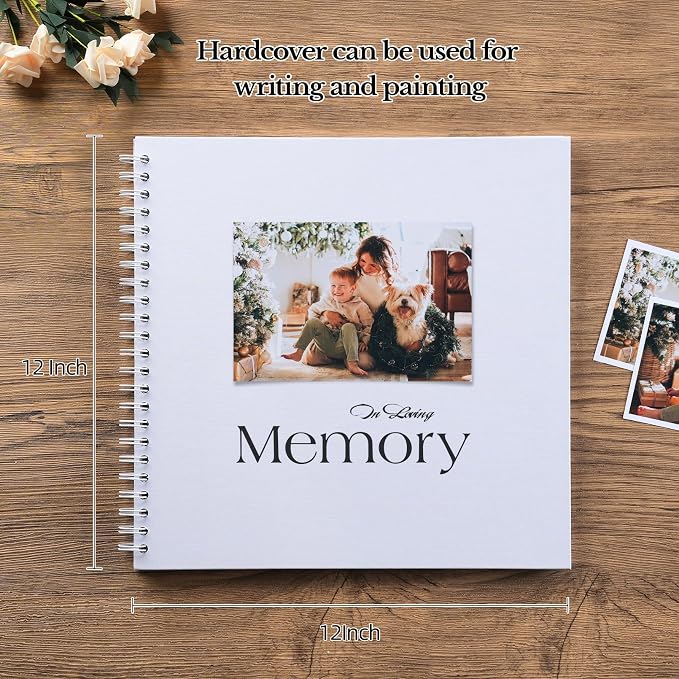 potricher 12 x 12 Inch DIY Scrapbook Album 40 Pages Hardcover Kraft Paper Scrap - Image 2