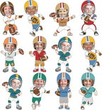 OBUSATT 60 Pcs Football Theme Cutouts Rugby Bulletin Board Decorations Sports by OBUSATT