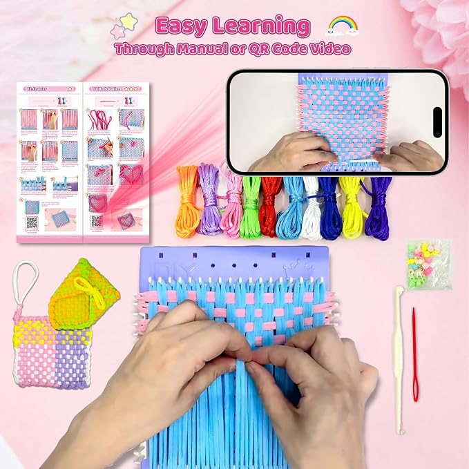 Weaving Loom for Kids & Friendship Bracelet Making Kit for Girls, Birthday - Image 4
