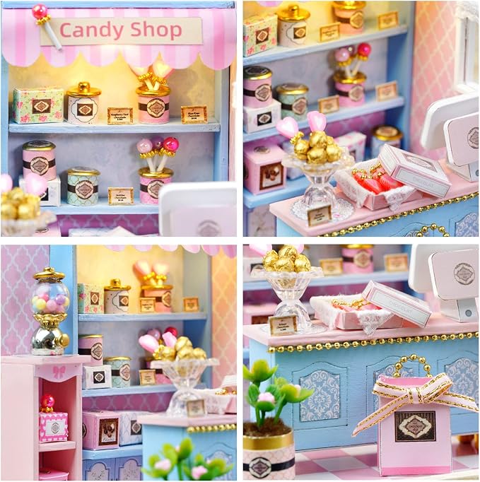 CUTEROOM DIY Doll House Miniature Furniture Wooden House Kit - Image 5