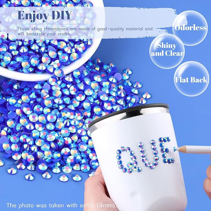 4000PCS 5mm Resin Jelly Rhinestones in Bulk, Bedazzling Flatback Crystals - Image 4