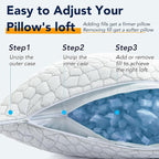 QUTOOL Cooling Pillow for Sleeping, CertiPUR-US Shredded Memory Foam Queen - Image 9