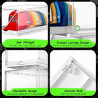 Vtopmart 4 Pack Hat Organizer for Baseball Caps, Large Cap Storage - Image 7