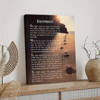 Zapeeitt Footprints In The Sand Christian Poem Motivational Quotes Canvas Art - Image 4