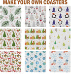 24 Pcs Ceramic Tiles for Crafts Ceramic Coasters for Crafts Blank White - Image 6