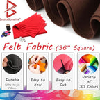 Barcelonetta | Felt Fabric | 36"X 36"Square | 1.6mm Thick | Acrylic & Soft | - Image 2