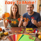 Peryiter 150 Pcs Fall Color Felt Fabric Sheets Bulk - Image 3