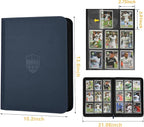 360 Cards Ringless 9-Pocket Side Loading Trading Card Binder, PU Zipper Fixed - Image 4