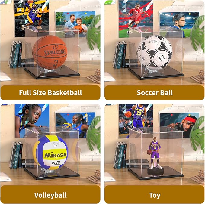 Basketball Display Case, Assemble Soccer Ball Showcase, Sports Memorabilia - Image 6