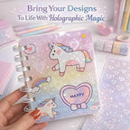 Bleidruck 25 Sheets Hearts Clear Holographic Laminate Sheet Adhesive Paper | - Image 6