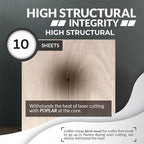 Baltic Birch Basswood Sheets 1/8'', Craft Wood 10 Pack - Image 3