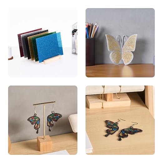 OMTech 6 Pack Glitter Acrylic Sheets, 6-Color Acrylic Plastic Boards - Image 4