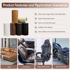 KING MOUNTAIN Leather Repair Patch, 4 x 63 Inches self Adhesive Leather Repair - Image 5