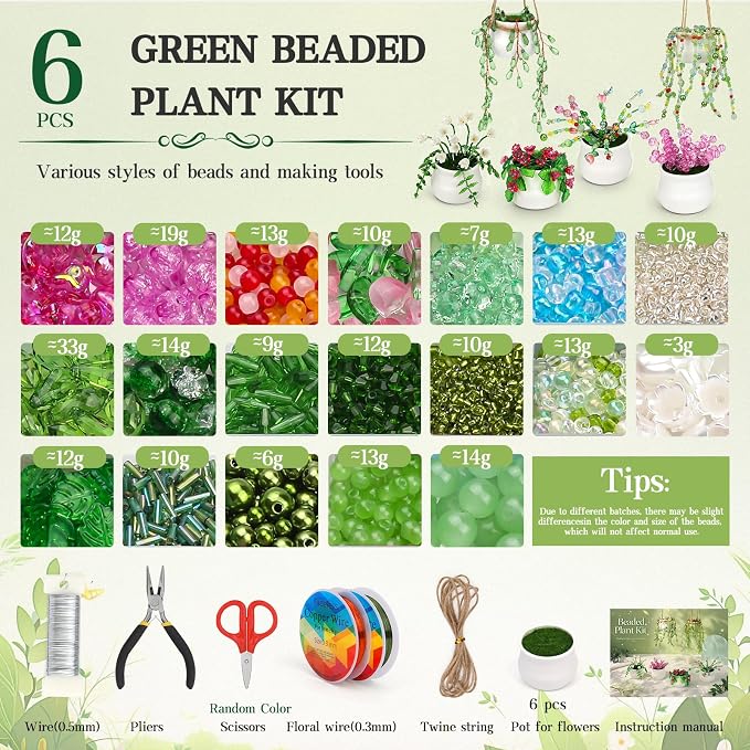 kdafio Beaded Plant Kit, Beaded Flower Kit - Image 2