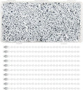 300Pcs Stainless Steel Ball Chain Set, 2.4mm Bead Chains 10 Colors 3.9 Inch by ELANE