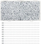 300Pcs Stainless Steel Ball Chain Set, 2.4mm Bead Chains 10 Colors 3.9 Inch by ELANE
