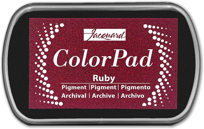 Jacquard ColorPad Archival Pigment Ink Stamp Pads- Ruby by Jacquard