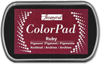 Jacquard ColorPad Archival Pigment Ink Stamp Pads- Ruby by Jacquard