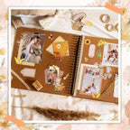 50+Pcs Transparent Golden Floral Butterfly Scrapbook Stickers Pack, Sunflower - Image 4