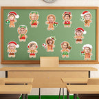50 Pcs Christmas Gingerbread Cutouts | DIY Bulletin Board Decoration Photo - Image 5