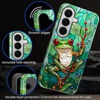 for Samsung Galaxy S26 Case, Frog Stained Glass Pattern Glossy 2 in 1 - Image 2