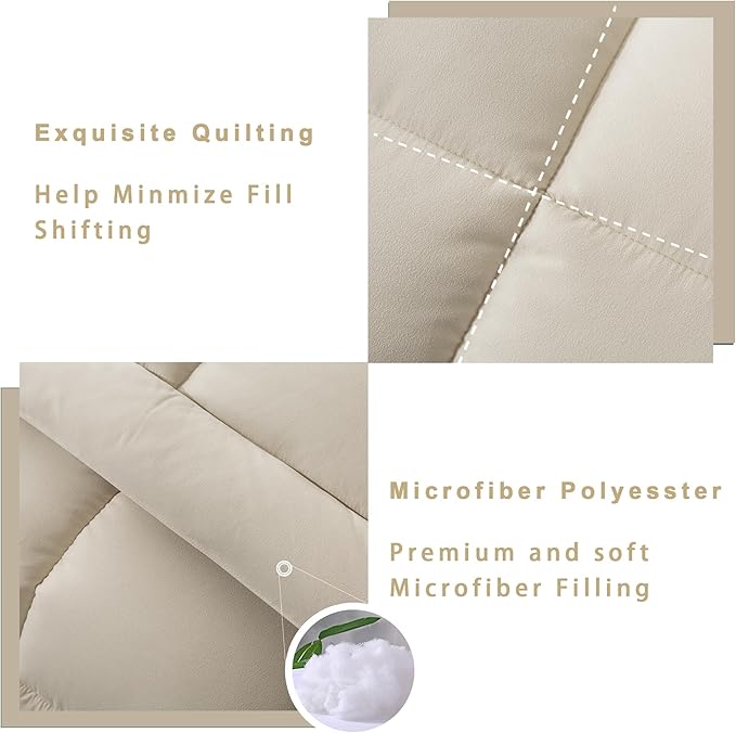 DOWNCOOL King Size Comforter Set -All Season Bedding Comforters Sets - Image 4