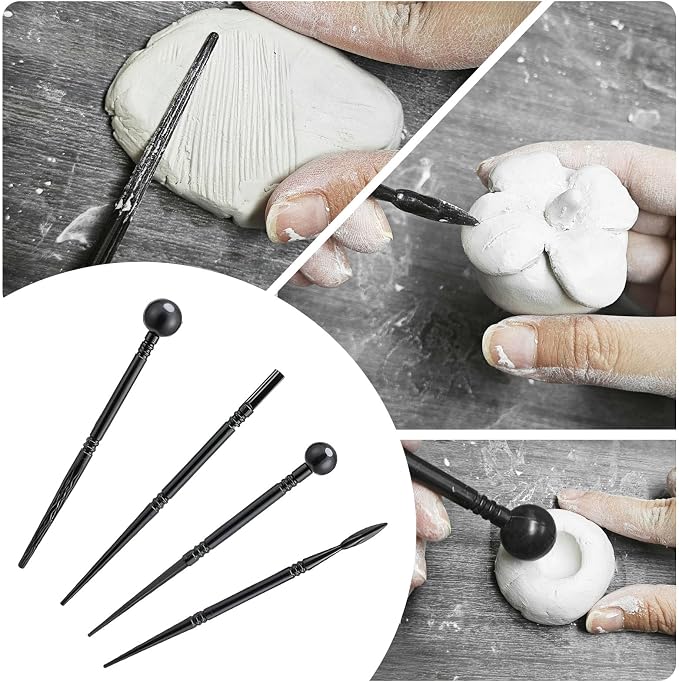 EIGTWEN 100ml Air Dry Clay Glaze and 29pcs Clay Tools Kit, Gloss Varnish | - Image 6