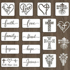 INFUNLY 15pcs Christian Stencil by INFUNLY