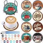 Reallnaive 8 Pcs Coffee Paint by Numbers Kit by Unknown
