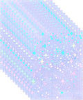 Bleidruck 25 Sheets Stars Clear Holographic Laminate Sheet Adhesive Paper | by VINYLSTICKERPAPER
