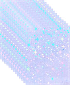 Bleidruck 25 Sheets Stars Clear Holographic Laminate Sheet Adhesive Paper | by VINYLSTICKERPAPER