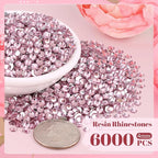 6000PCS 4mm Resin Rhinestones in Bulk, Bedazzling Flatback Crystals Rhinestones - Image 2
