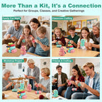 Faircosy Dinosaur Crochet Kit for Beginners: 2PCS Crochet Animal Kits for Adults - Image 4
