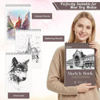 4 Pack Sketch Book 8.5×11 inch, Spiral Bound Sketch Pad 50 Sheets, Acid-Free - Image 6