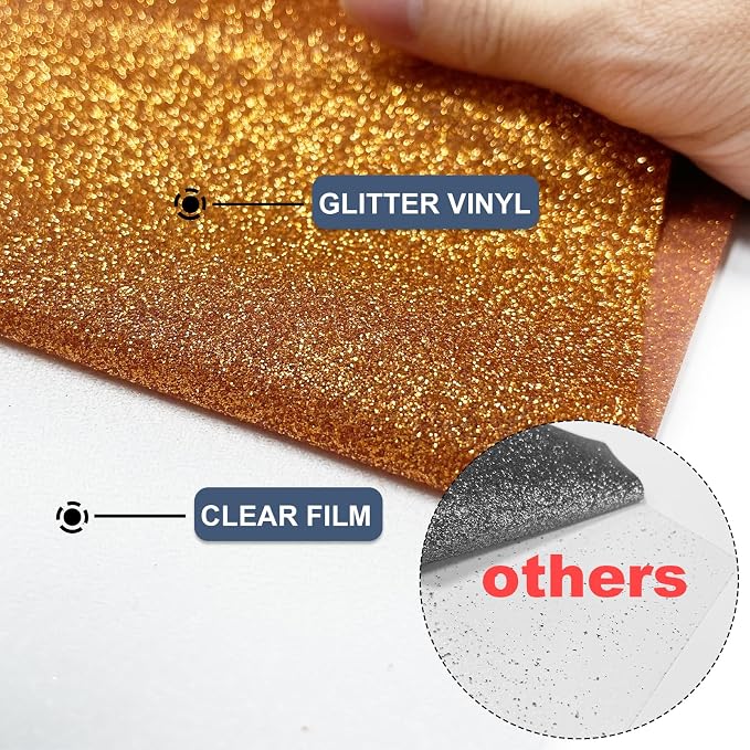 Bronze Glitter Heat Transfer Vinyl 12" x 15 ft HTV - Image 4