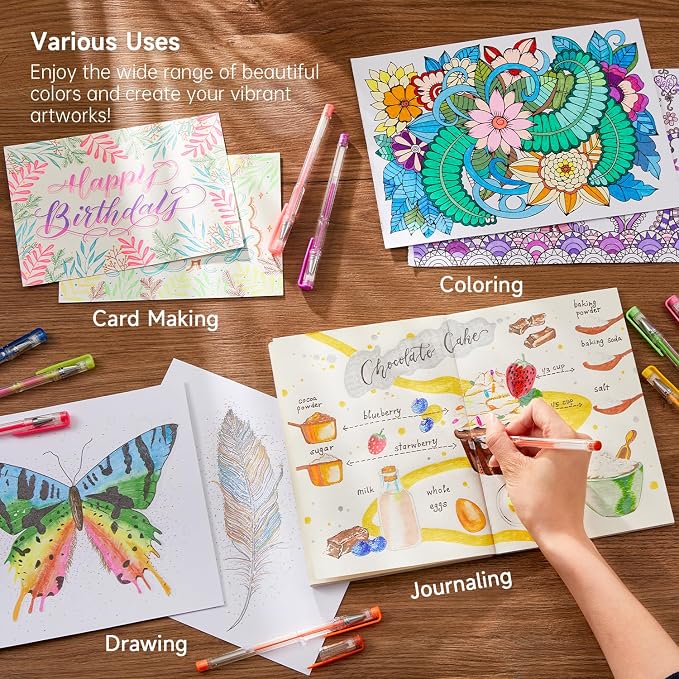 Shuttle Art 360 Pack Gel Pens Set, 180 Colors Gel Pen Set Plus 180 Color - Image 5