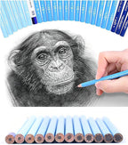YYMIYU 24 Drawing Pencils Set, Art Sketching Pencils Charcoal Set 14B, & Soft - Image 5