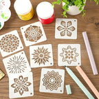 JULMELON 20 PCS Mandala Stencil, 3 Inch Mandala Stencils - Image 3