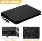 GERMUN 3 Ring 9 Pocket Zipper Card Binder, 720 Double Sided Standard PU Trading - Image 6