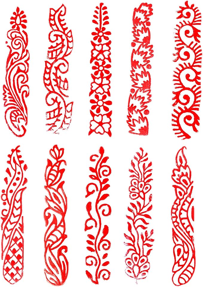 Clay Printing Stamps Urban Border Design Wood Blocks Htag2157 - Image 3
