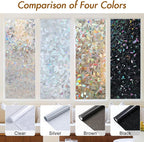 Haton Window Privacy Film, Stained Glass Rainbow Film Decorative Window Clings - Image 3