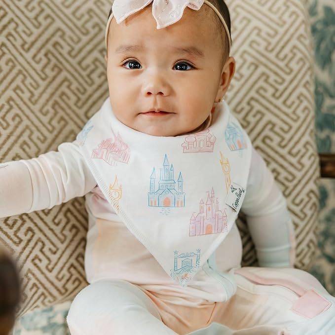Copper Pearl Baby Bandana Drool Bibs for Drooling and Teething 4 Pack Gift Set Disney Princess
