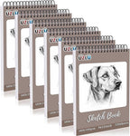 6 Pcs Sketchbook Bulk 9 x 12 In 600 Sheets Top Spiral Bound Sketch Pad Drawing by UZLUbuywithconfidence