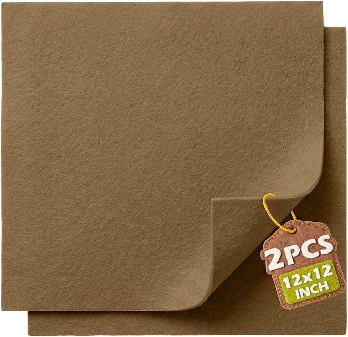Mocha Brown Soft Felt Sheets for Crafts, 1.6mm Thick, Handmade Crafts, DIY by Grainear