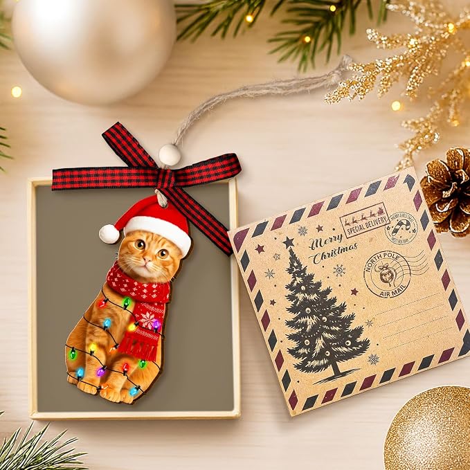 Orange Tabby Cat Ornament - Image 3